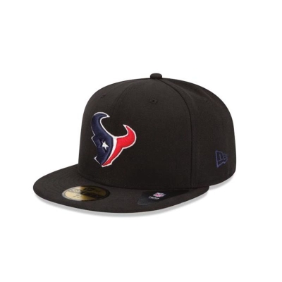 Black Houston Texans Hat - New Era NFL 59FIFTY Fitted Caps USA8391450